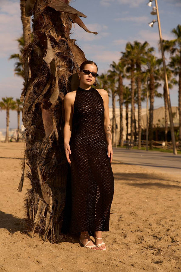 Black Crochet Beach Dress
