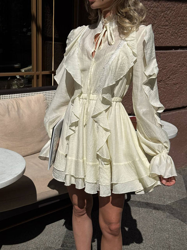 Butter Ruffle Luxe Mini Dress