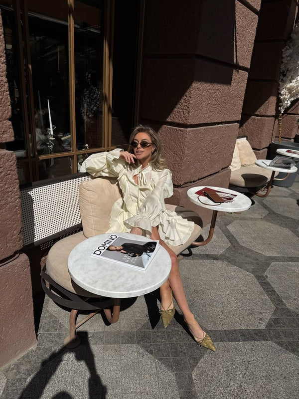Butter Ruffle Luxe Mini Dress