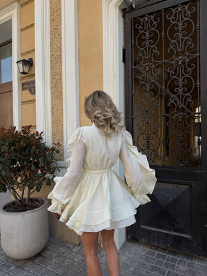 Butter Ruffle Luxe Mini Dress