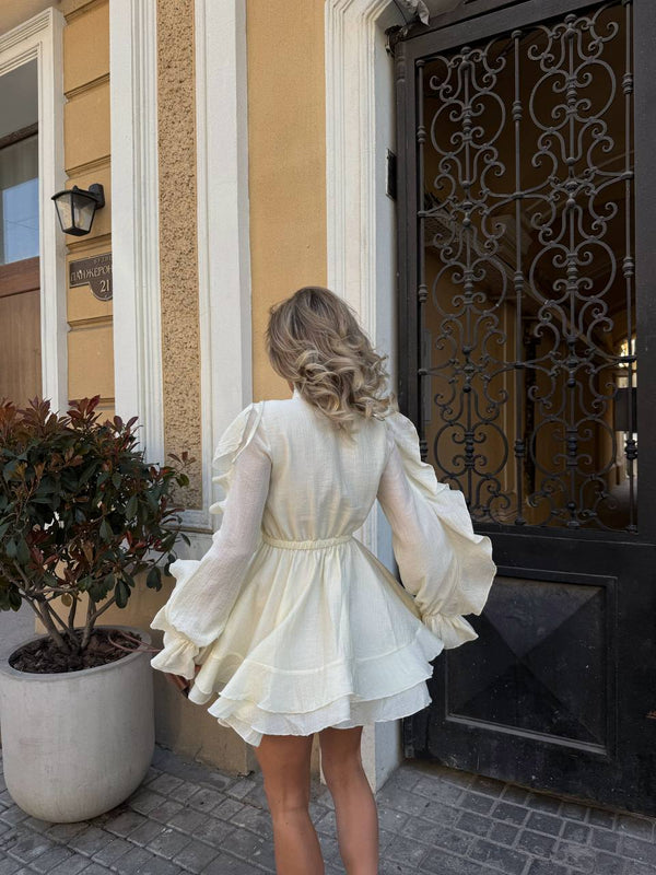 Butter Ruffle Luxe Mini Dress