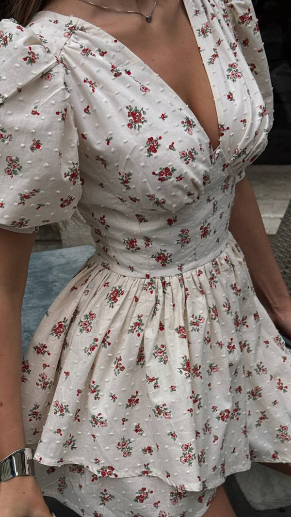Whimsical Fit Mini Romper – Wildflower Edition