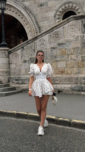 Whimsical Fit Mini Romper – Strawberry Edition
