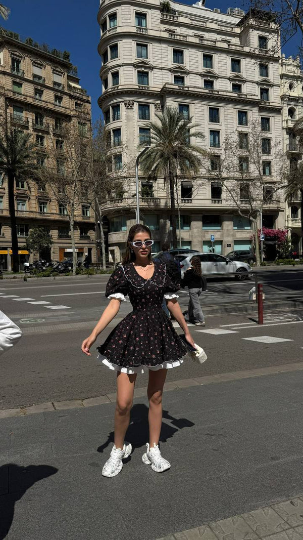 Shadow Petal Romper Dress