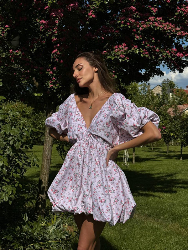 Meadow Whisper Balloon Mini Dress