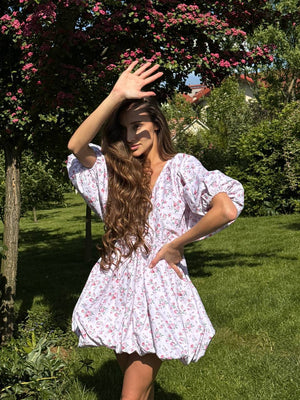 Meadow Whisper Balloon Mini Dress