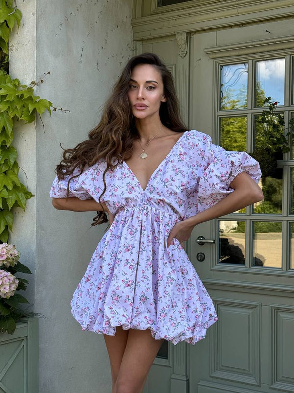 Meadow Whisper Balloon Mini Dress
