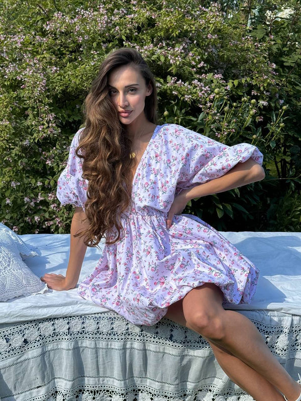 Meadow Whisper Balloon Mini Dress