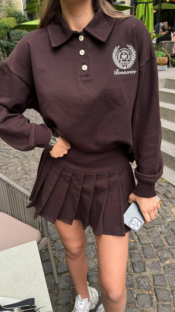 Chocolate Tennis Polo Set