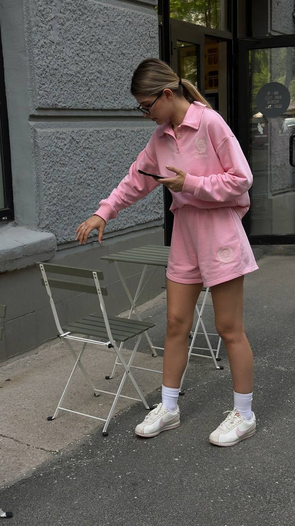Pink Tennis Polo Set