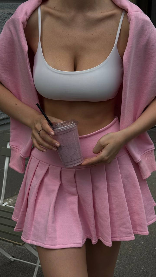 Pink Tennis Polo Set