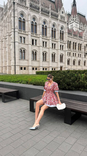 Vintage Charm Cotton Mini Dress – Rosy Garden Rush