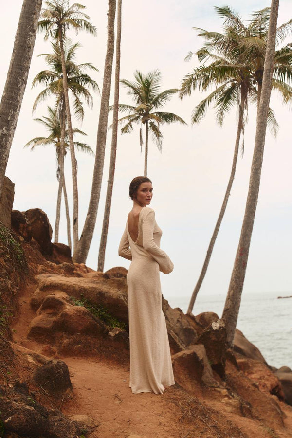 Dune Whisper Boucle Maxi Dress