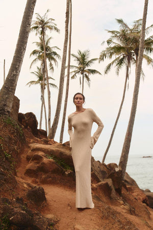 Dune Whisper Boucle Maxi Dress