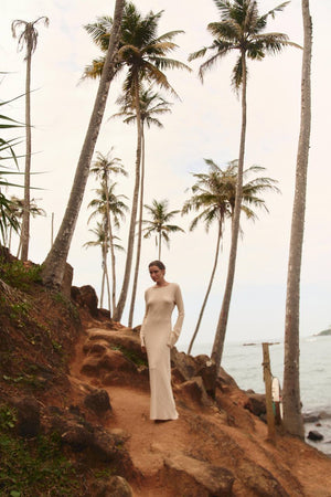 Dune Whisper Boucle Maxi Dress