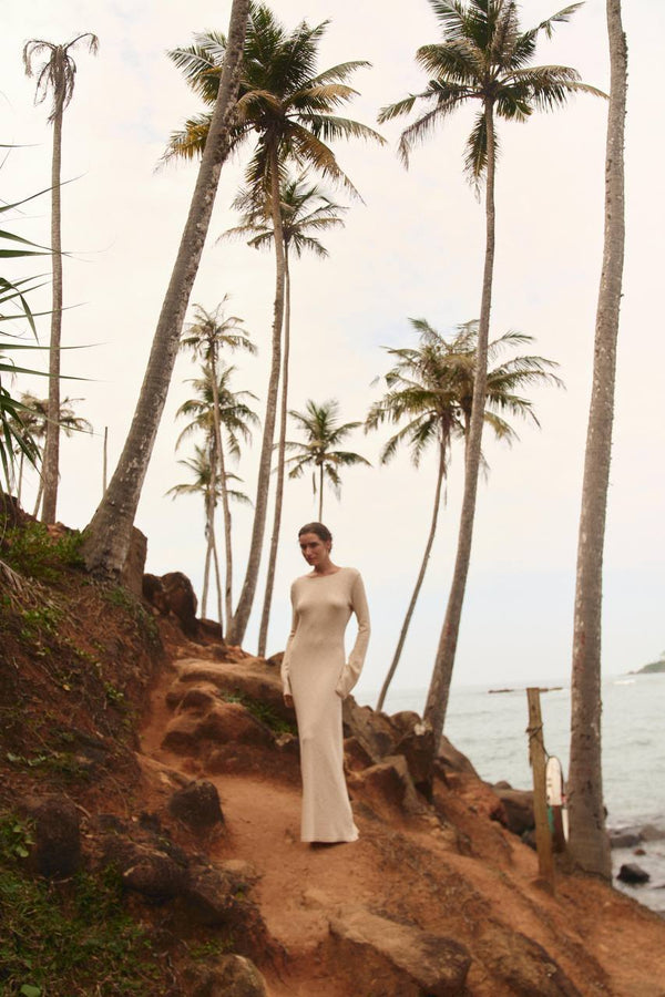 Dune Whisper Boucle Maxi Dress