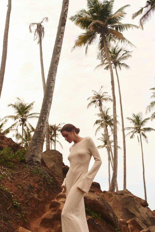 Dune Whisper Boucle Maxi Dress