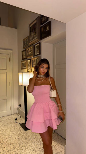 Rose Sorbet Corset Mini Dress