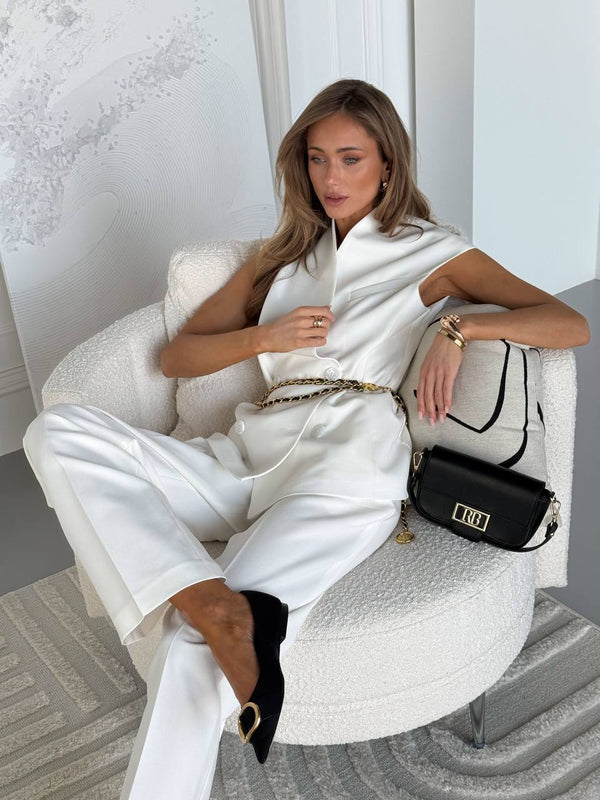 Ivory Viscose Suit Set