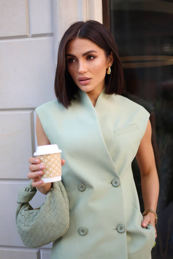 Pistachio Viscose Suit Set