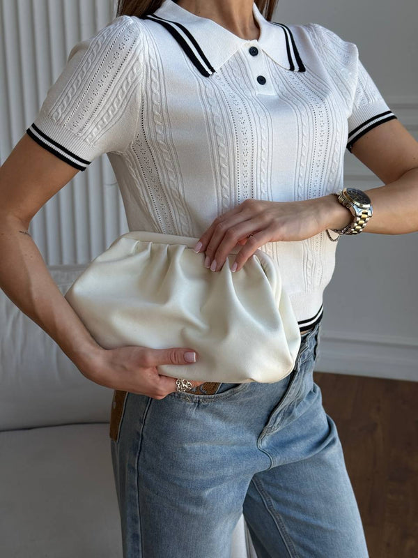 Old Money Knit Polo Top