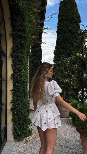White Bloom Romper