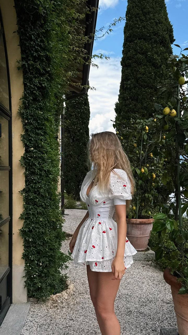 White Bloom Romper