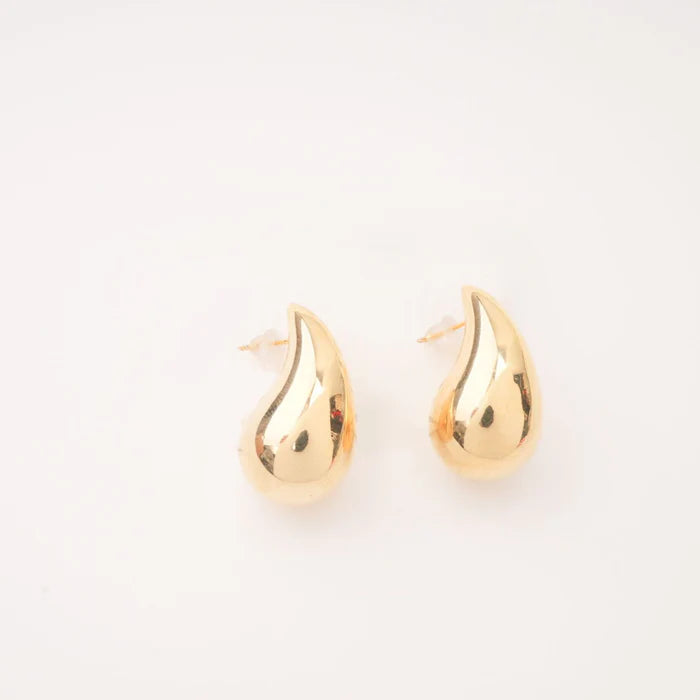 Gold Drop Stud Earrings