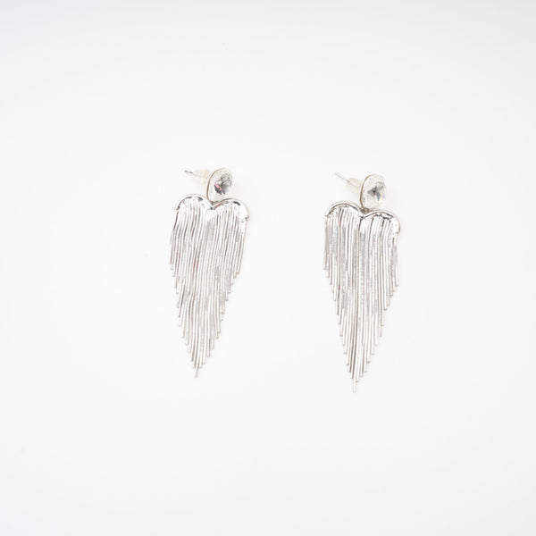 Crystal Top Long Fringe Drop Earrings