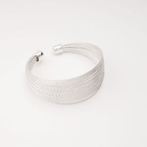 Multi-Strand Silver Cuff Bracelet