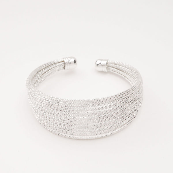 Multi-Strand Silver Cuff Bracelet