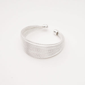 Multi-Strand Silver Cuff Bracelet