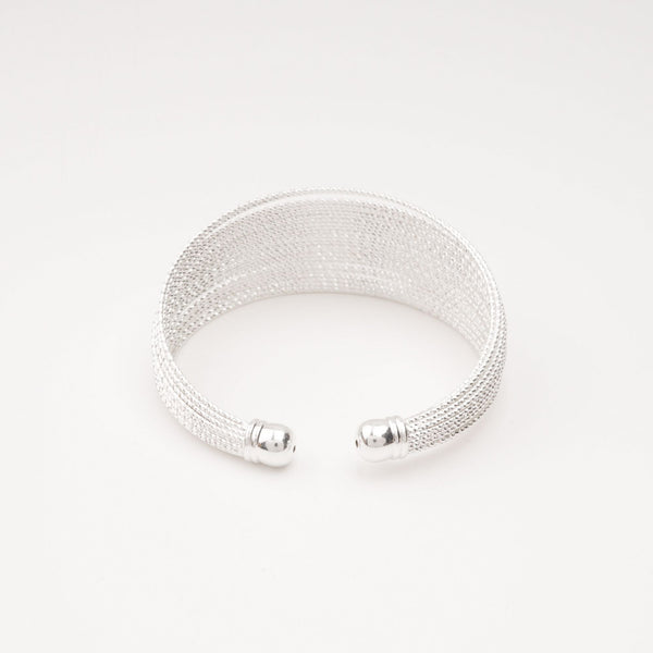 Multi-Strand Silver Cuff Bracelet