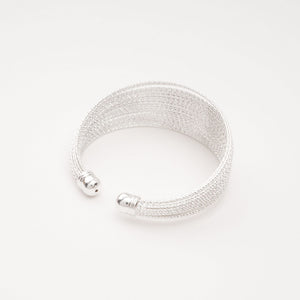 Multi-Strand Silver Cuff Bracelet