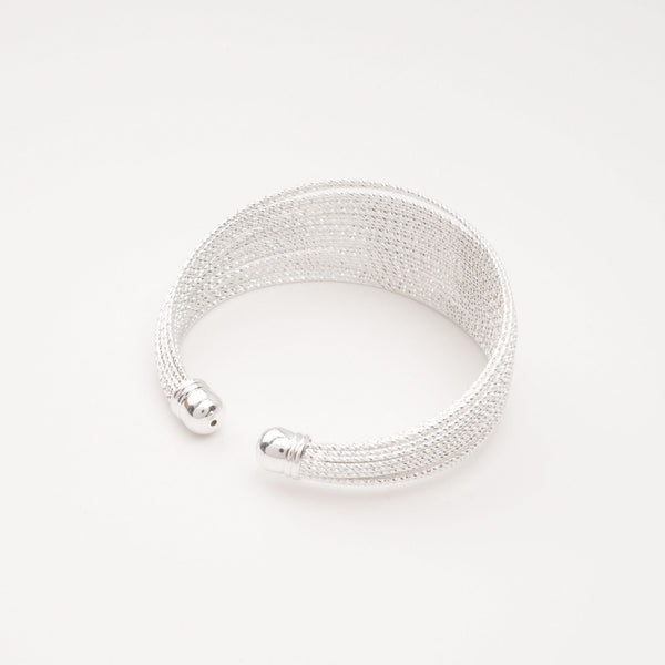 Multi-Strand Silver Cuff Bracelet