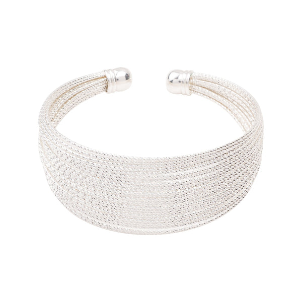 Multi-Strand Silver Cuff Bracelet