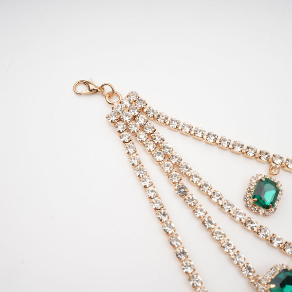 Emerald Crystal Statement Choker Necklace