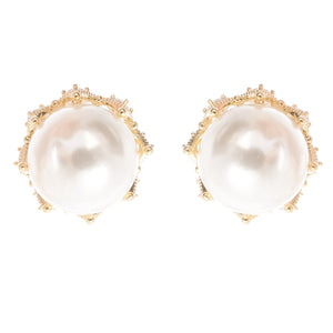 Baroque Pearl Dome Earrings