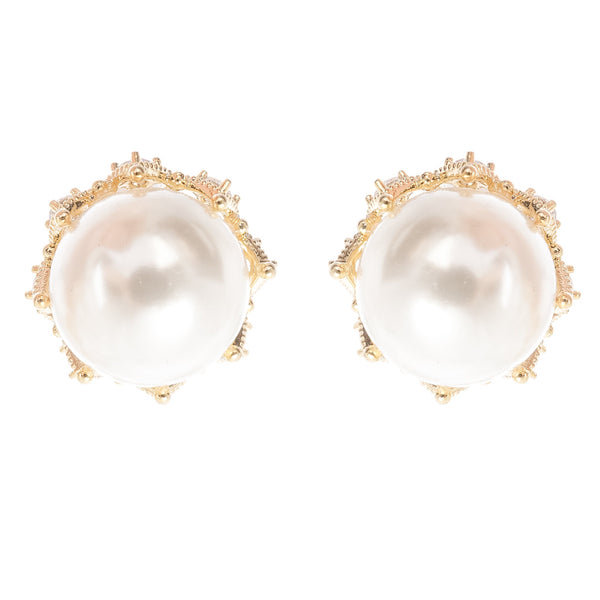 Baroque Pearl Dome Earrings