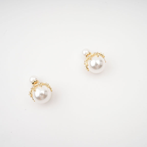 Baroque Pearl Dome Earrings