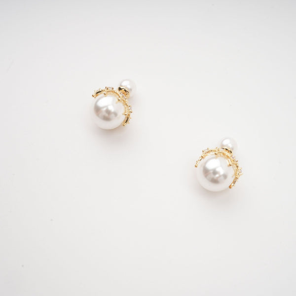 Baroque Pearl Dome Earrings