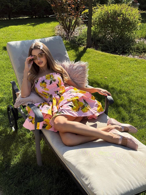 Pink Lemon Smocked Mini Dress