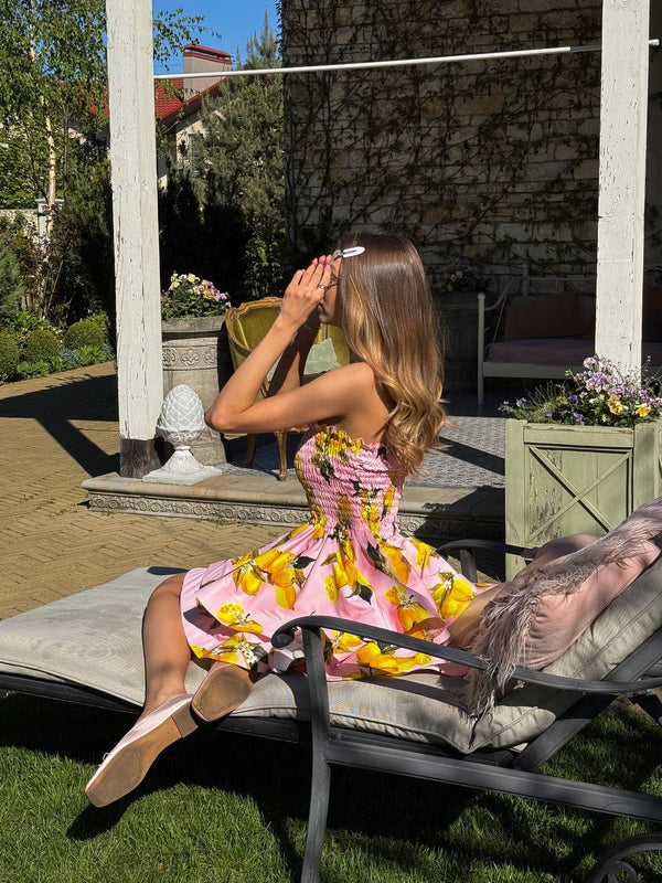 Pink Lemon Smocked Mini Dress