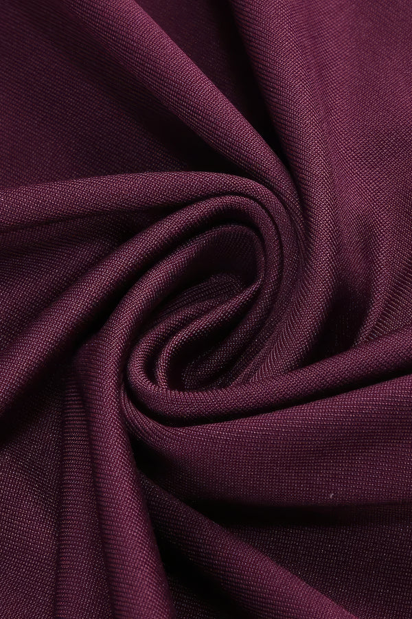 Abito lungo in pizzo bordeaux + guanti