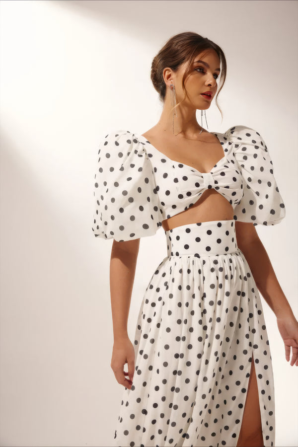 Polka Dot Two-Piece Dress