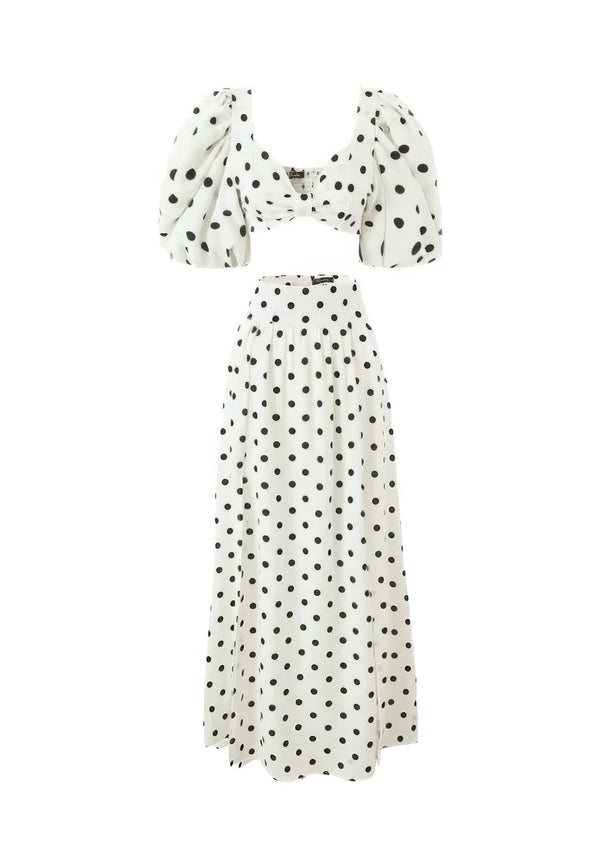 Polka Dot Two-Piece Dress