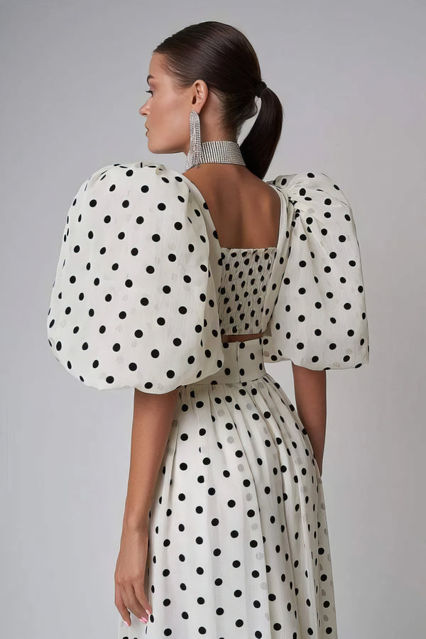 Polka Dot Two-Piece Dress