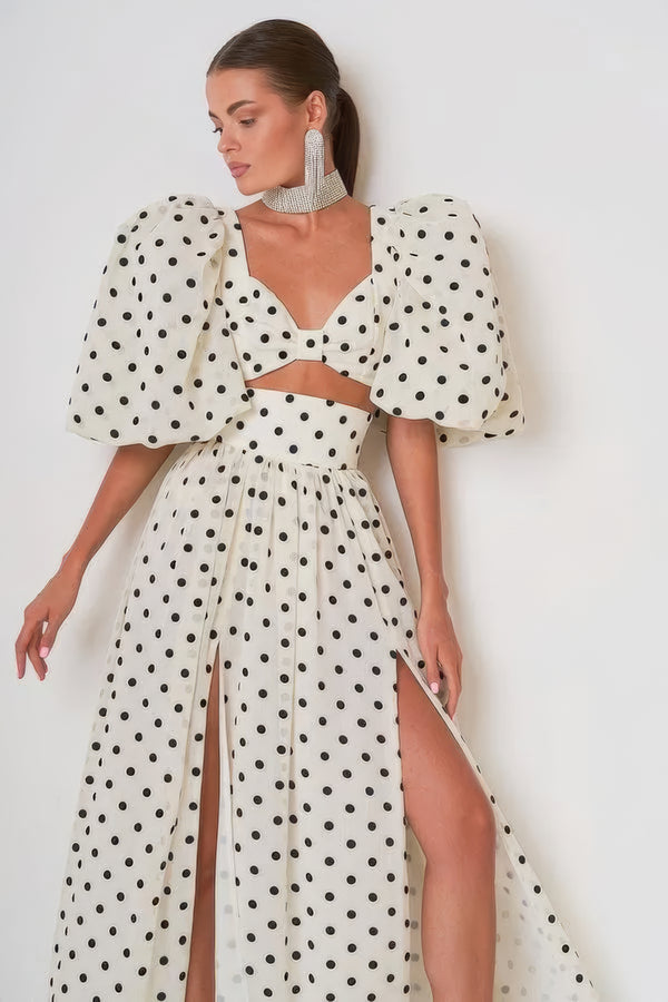 Polka Dot Two-Piece Dress