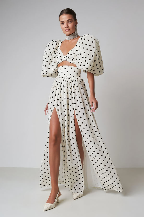 Polka Dot Two-Piece Dress