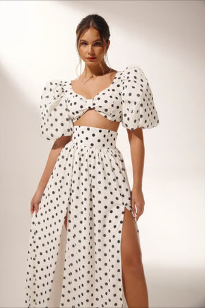 Polka Dot Two-Piece Dress
